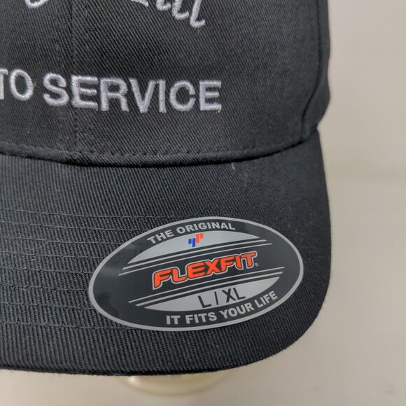 FlexFit Men's Fitted Hat Black Size L/XL Long Hill NAPA ASA AAA Auto Service Cap - Picture 5 of 12